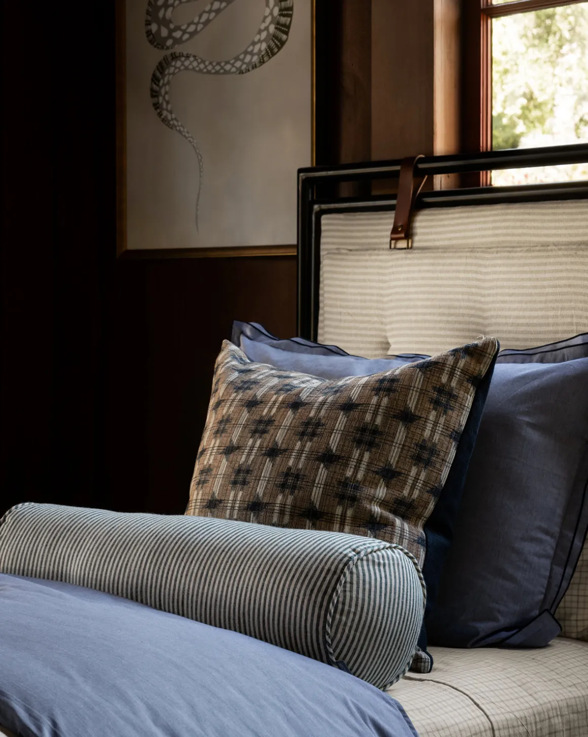 Pinstripe Bolster Pillow