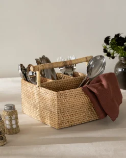 Rattan Utensil Caddy