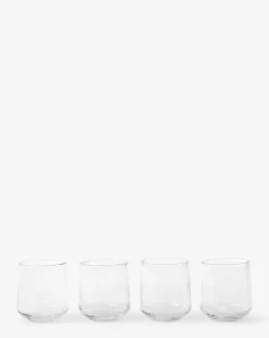 Ribbed Short Drinking Glasses (Set of 4)