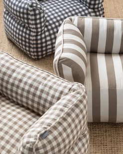 Tan Striped Kids Chair