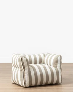 Tan Striped Kids Chair