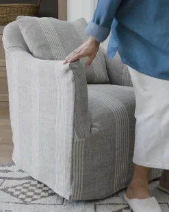 Trudeaux Slipcover Swivel Chair