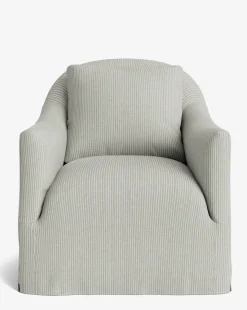 Trudeaux Slipcover Swivel Chair