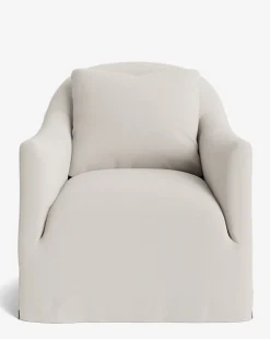 Trudeaux Slipcover Swivel Chair