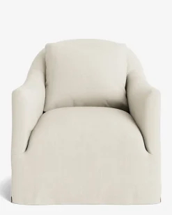 Trudeaux Slipcover Swivel Chair