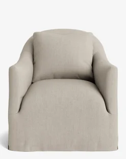 Trudeaux Slipcover Swivel Chair