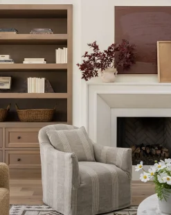 Trudeaux Slipcover Swivel Chair