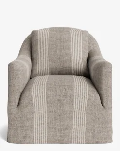 Trudeaux Slipcover Swivel Chair