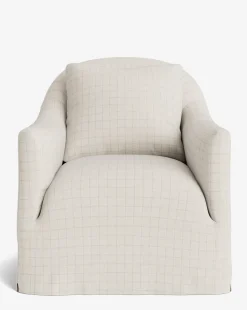 Trudeaux Slipcover Swivel Chair