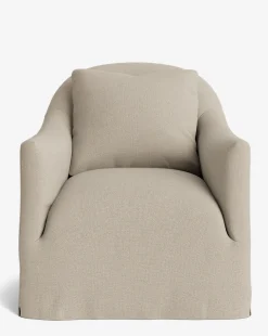 Trudeaux Slipcover Swivel Chair