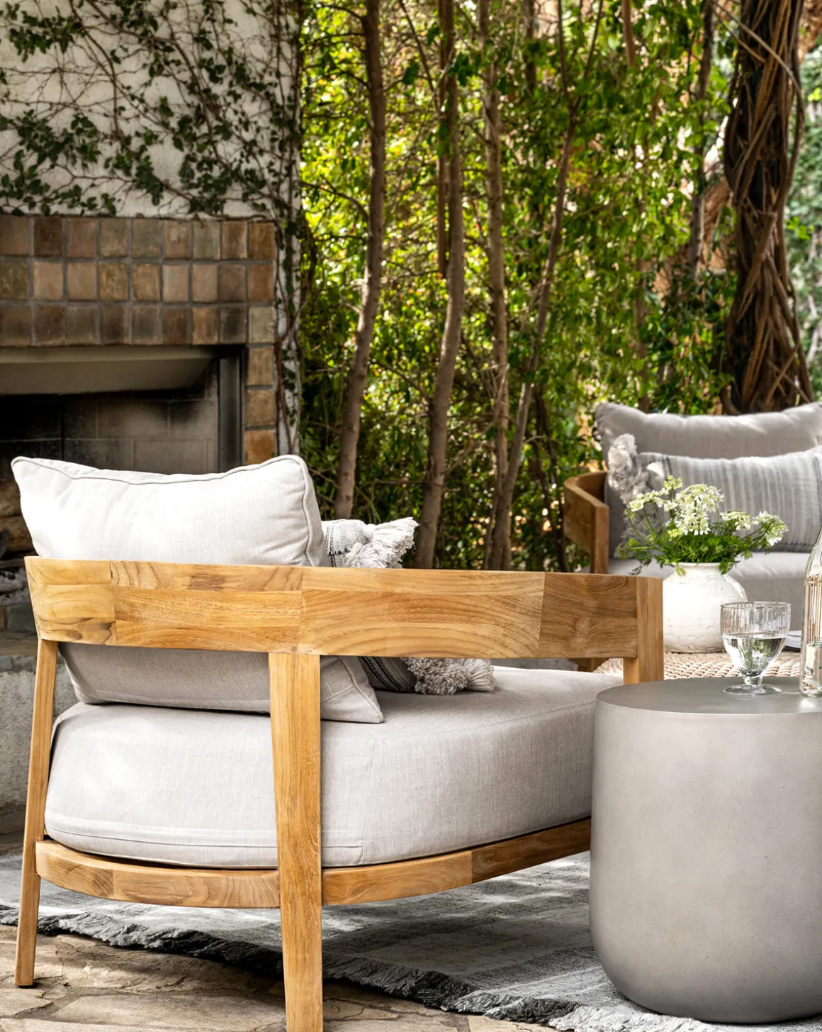 Vento Teak Outdoor Lounge Chair