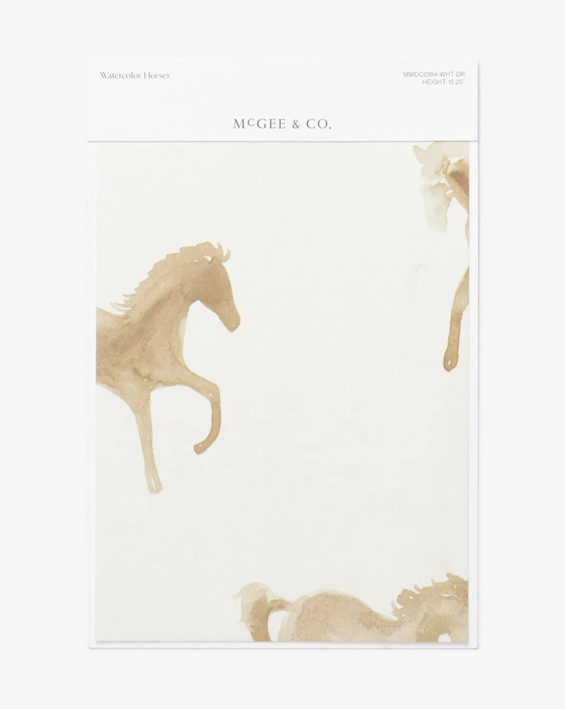 Watercolor Horses Wallpaper Swatch