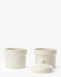 White Stackable Pinch Pots (Set of 2)